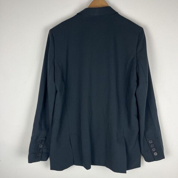 Anthropologie Maeve Oversized Boxy Blazer Charcoal Sz 10​​ - Picture 2 of 4